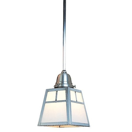 Arroyo Craftsman A-Line Shade, Stem Mount Pendant Without Overlay (Empty), Rustic Brown, Frosted Glass ASH-1EF-RB